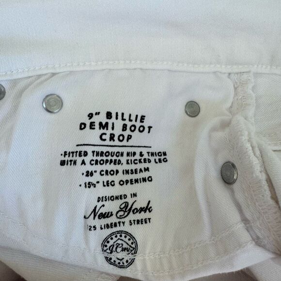 J. Crew 9" demi-boot crop jean in white wash raw hem size 31 - Picture 8 of 13